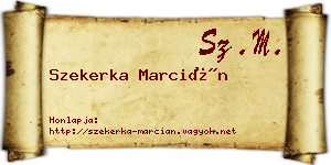 Szekerka Marcián névjegykártya